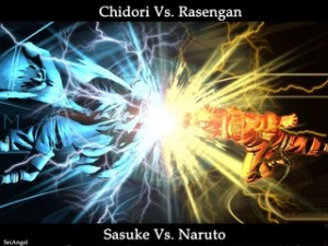 Sasuke Vs. Naruto ( Chidori Vs. Rasengan )